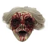 Articoli per feste Maschera spaventosa di Halloween Creepy Mostro sanguinante Diavolo Donne Maschere da strega con capelli bianchi Costume cosplay Puntelli horror