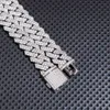 Pendant Necklace Hip Hop Rapper Cuban Chain 925 Silver 12mm Width Vvs Moissanite Full Ice Cuban Chain Necklace