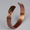 Bracelet magnétique en cuivre rouge à énergie magnétique Viking, bracelet magnétique237c