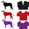 Vêtements de chien vêtements serrés une pièce combinaison solide empêcher la perte de cheveux costume de récupération 4 jambes pyjamas body pour animaux de compagnie vêtements de sport
