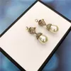 Strawberry Diamond Earrings Studs Letters Earring Stud Trendy Pearl Earrings Pendant Earring Women Earrings Jewelry Gift For Party282I