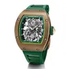 Richarmill Watch自動機械式時計腕時計スイスセイア99ミルトンフライホイールメンズシリーズRM1701マニュアルローズゴールドセラミック腕時計セコン