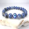 SN0577 Jasper Evil Eye bracelet Good luck Eye Charm bracelet Blue and white stone bracelet For Mens226u