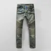 Mężczyźni Raped Motorbiker Jeans Fashion Hip Hop Skinny Blue West Designer Brand Streetwear Swag Pants2822