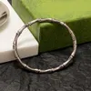 Bracciale di design di lusso Catena di gioielli in bambù in argento sterling di alta qualità Moda donna placcato oro Regalo B0050