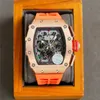 Horloges Mode Richar Milles Montre De Luxe Automatisch xmm Multifunctioneel quartz uurwerk Roestvrij stalen horlogekast Horloge met rubberen band Horloges hs