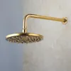 Bathroom Shower Heads Luxury Gold Color 8 inch Round OverHead Rain Shower Head Bathroom Rainfall Shower Head 231013