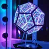 Decorative Objects Figurines Christmas Infinite Dodecahedron Color Art Light Usb Charging Decorative Lamp Home Desktop Decoration Aesthetic Room Decor 231012