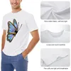 Herren Polos Der schöne Schmetterling mit Goldbesatz – süßes buntes Schmetterlings-T-Shirt, individuelle T-Shirts, Kawaii-Kleidung für Männer
