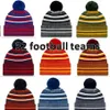 Hat Factory directly New Arrival Sideline Beanies Hats American Football 32 teams Sports winter side line knit caps Beanie Knitted307r