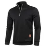 Men s tröjor vinterfleece turtleneck swawatshirts rockar halv dragkedja varm pullover kvalitet man smal stickad ull 231012