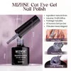 Nagellak MIZHSE 12PCSSET Cat Eye Magnetische Gel 9D Reflecterende Glitter Semi Permanente Losweken UV LED Manicure Art 231012