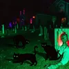 3st Black Cat Garden Stake, vattentät plastlysande trädgårdsskylt med insatser för utomhus, trädgårdsdekor, halloween dekor, höstdekor