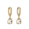 Hoop Earrings HECHENG Cubic Zirconia Small For Women Water Drop Pendant Cartilage Earring Wedding Piercing Jewelry