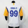 Benutzerdefiniertes Fußballtrikot Cooper Kupp Aaron Donald Matthew Stafford Stetson Bennett IV Kyren Williams Cam Akers Puka Nacua Atwell Higbee Faulk Dickerson Damen Jugend