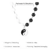 Pendant Necklaces Hip-hop Tai Chi Pearl Necklace Fashion Beads Personalized Yin Yang Black White Choker For Women Trendy Jewelry