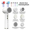 Cleaning Tools Accessories 6 In 1 Ultrasonic Electric Face Cleansing Brush Compress Therapy Exfoliating Pore Cleaner Blackhead Removal 231012