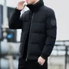 Männer Jacken Solide Stehkragen Männlichen Windschutz Baumwolle Gepolsterte Daunenjacke Warme Dicke Männer Parka Winter Casual Herren Outwear 231012