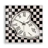 Wall Clocks Clock No Nail Frameless Square Mute Glass Abstract Art Ins Style Living Room Bedroom