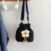 Sacos da noite Pequeno crossbody saco para menina 2023 lona mulheres ombro mensageiro coreano moda algodão pano feminino estudante telefone bolsas