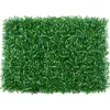 Faux Floral Greenery 40*60cm Artificial Grass Mat Plant Walls Foliage Hedge Panels Fence Landscape For Home Garden Floor Decor Q641