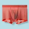 Underbyxor Cai Wen Kelun Brifs Män underkläder Boxer Ice Silk Sömlös andningsbar transparent sexig ultratunn sommarshorts