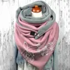 Halsdukar Fashion Scarf Graphic Music Note Print Square Scarves With Button Clasp Women Winter Warm Scarf Female Neck Warmer Filt Wrapssl231013