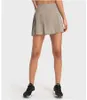 Lu Court Ri Val Tennis Skirt Short New Stol High Waist Women Yoga Shorts Solid Sports Gym Wear Breechesレギンスエラスティックフィットネスレディドレス