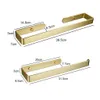 Towel Racks Golden Bathroom Towel Holder Kitchen Roll Paper Towel Rack Storage Shelf Home Organizer Screw Mounted SelfAdhesive No Drill 231012