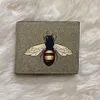 Sacs de portefeuilles courts d'abeille imprimés classiques pour hommes porte-cartes pour dames portefeuilles de clés en cuir véritable pvc pour hommes taille 11x9cm274M