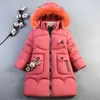 Jaquetas 4 cores tamanho grande inverno manter quente estilo longo meninas jaqueta adolescente grosso pesado coldproof casaco blusão para crianças 231013