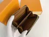 Projektanci portfele Klasyczne przyciski kobiety Krótki styl portfele zamek błyskawiczny miękka skórzana teksturowa moda portfel monety torebka za uchwyt na kartę z pudełkową torbą na kurz