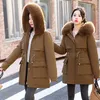 Casacos de trincheira femininos 2023 moda quente parkas inverno mulher destacável neve usar jaquetas roupas finas abrigo mujer swredmi