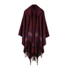 Sjaals Grote sjaals wintersjaal kasjmier poncho dames Boheemse Tribal Fringe Hoodies dekens Cape sjaal Poncho's en capes YG085 231012