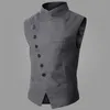 Ankomstklänning Västar för män arbetar ärmlös blazer Jaqueta Colete Masculine Gilet Homme Mens Formal Vest Waistcoat211q