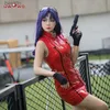 Costume à thème en Stock UWOWO Cosplay Katsuragi Misato Cosplay livré avec des lunettes de soleil cadeaux femmes Halloween robe de noël Cos OutfitL231013