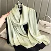 Scarves 18090cm Brand Summer Women Scarf Fashion Quality Soft Silk Female Shawls Foulard Beach CoverUps Wraps Bandana 231012