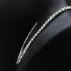 Halskette Designer abgestufte Tennishalsketten Single Ice Kette Kristall Luxus Diamantschmuck Titanstahl Europäischer und amerikanischer 226C