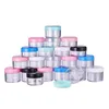 10g 15g 20g Jar Cosmetic Sample Bottle Empty Container Clear Plastic Pot Jars Makeup Containers for Lip Balm Eye Shadow Rbpec