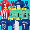 23 24 Soccer Jerseys Griezmann 120th Anniversary 2023 2024 Atletico Madrids M.llorente Koke Saul Lemar Football Shirt Men Kids Kits مجموعة الزي الرسمي