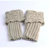 Frauen Socken Herbst Winter Frauen Bein Wärmer Kurze Woolen Gefesselt Socken Ärmel Mode Gestrickte Häkeln Manschetten Ankle Trim Boot