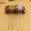 Boyute 5st 12mm Cabochon Base Tray Silver Gold Kanzashi Hair Stick Women Diy Accessories Hair Jewelry2504