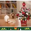 Decorações de Natal Mini árvore de 50/35 cm com luzes Conjunto artificial de mesa Decoração de escritório em casa Enfeites de janela