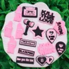 Wholesale 100Pcs PVC Pink Heart Star Singer Tape Love Hammer Shoe Charms Fit Wristbands Sandals Shoes Decoration for Bands Bracelets