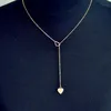 Beauty Charm Women Necklace Jewelry Stainless Steel Choker Three Heart Pendant Chain Necklace Fantastic Torque Ornaments Chokers233F