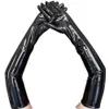 Vijf Vingers Handschoenen Volwassen Sexy Lange Zwarte Latex Handschoenen Metallic Wetlook Kunstleer Handschoenen Clubwear Dans Catsuit Cosplay Accessoire Wanten 231013