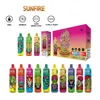 Nieuwe originele groothandel Sunfire Electronic Sigaret 8000 9000 Puffs Wegwerpvape met 10 smaken 0,8oHm Mesh Coil Voorgevulde Puff 9K 0% 2% 3% 5% RBG Light Vape Pen Kit