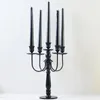 Candle Holders 3 & 5 Arms Black Candlestick Wedding Party Metal Romantic Stick Candlelight Dinner Stand Decor