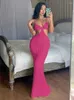 Casual Dresses Ladies Summer Sleeveless Backless Hollow Out Sexy Bodycon Y2K Maxi For Women Ruched Fashion Birthday Party Clubwear