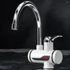 Torneiras de cozinha elétrica aquecedor de água torneira rotação de 360 graus misturador frio digital aquecimento instantâneo suprimentos de banheiro